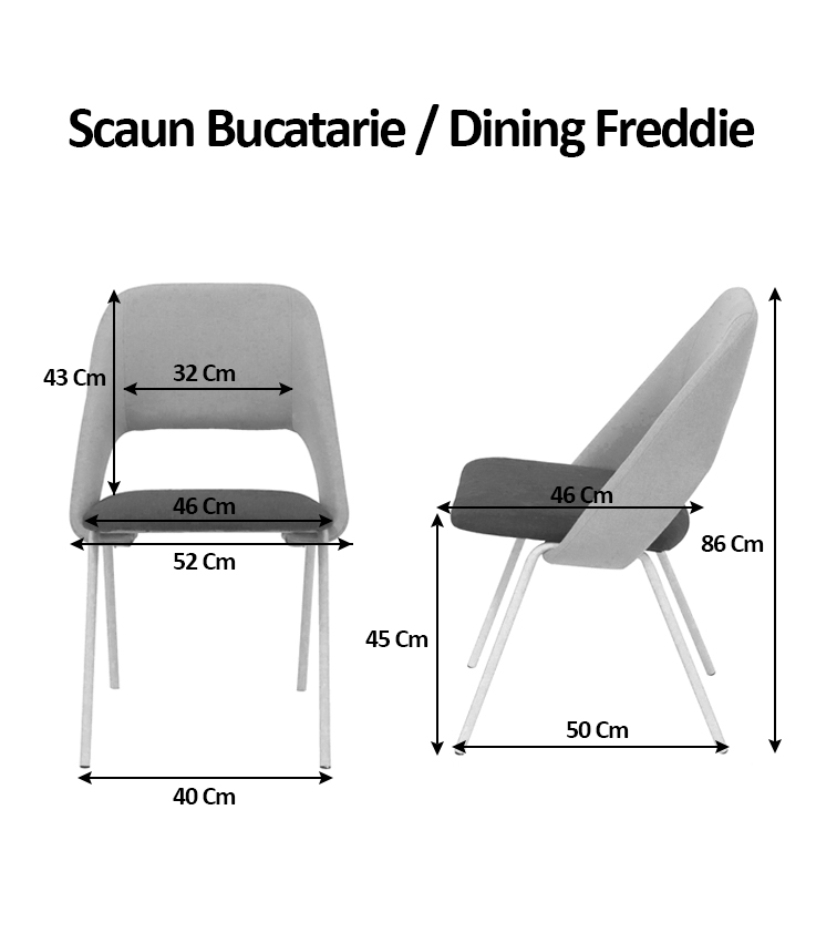 Scaun Bucatarie/Dining Freddie Albastru